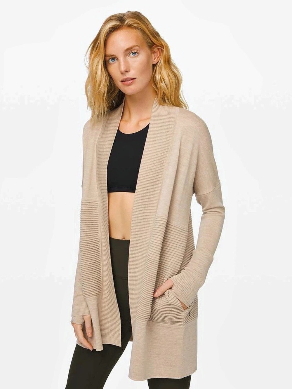 Lululemon Sit In Lotus Wrap II Merino Wool Cardigan Sweater